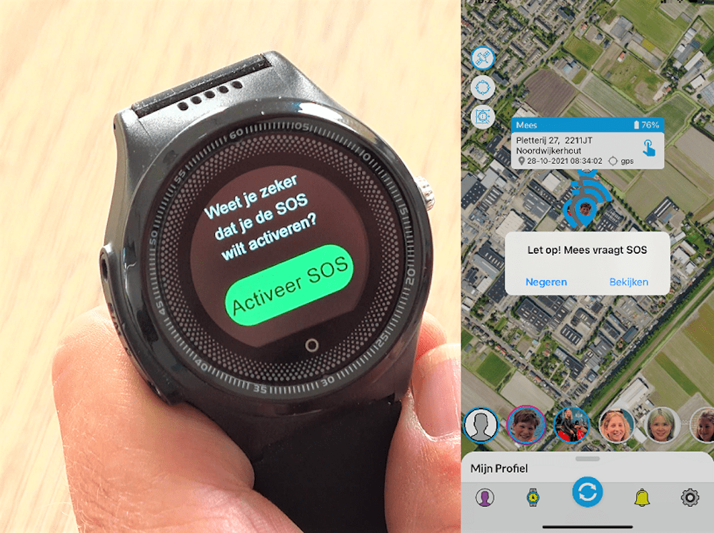 Activeer SOS GPS horloge kinderen one2track small2