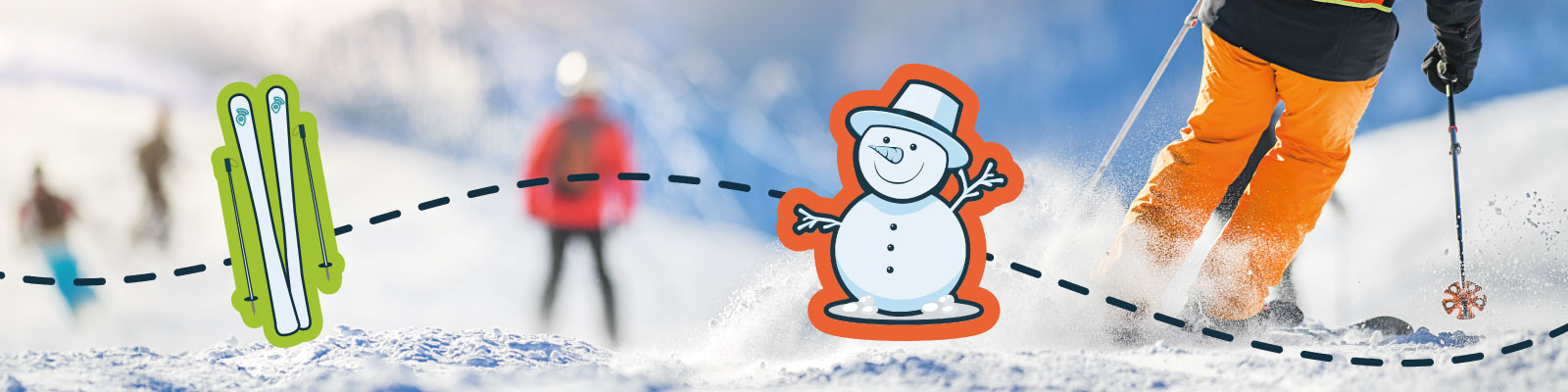 Kind beim Skifahren im Schnee – Winterspaß im Familienurlaub