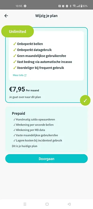 Plankeuze One2track app